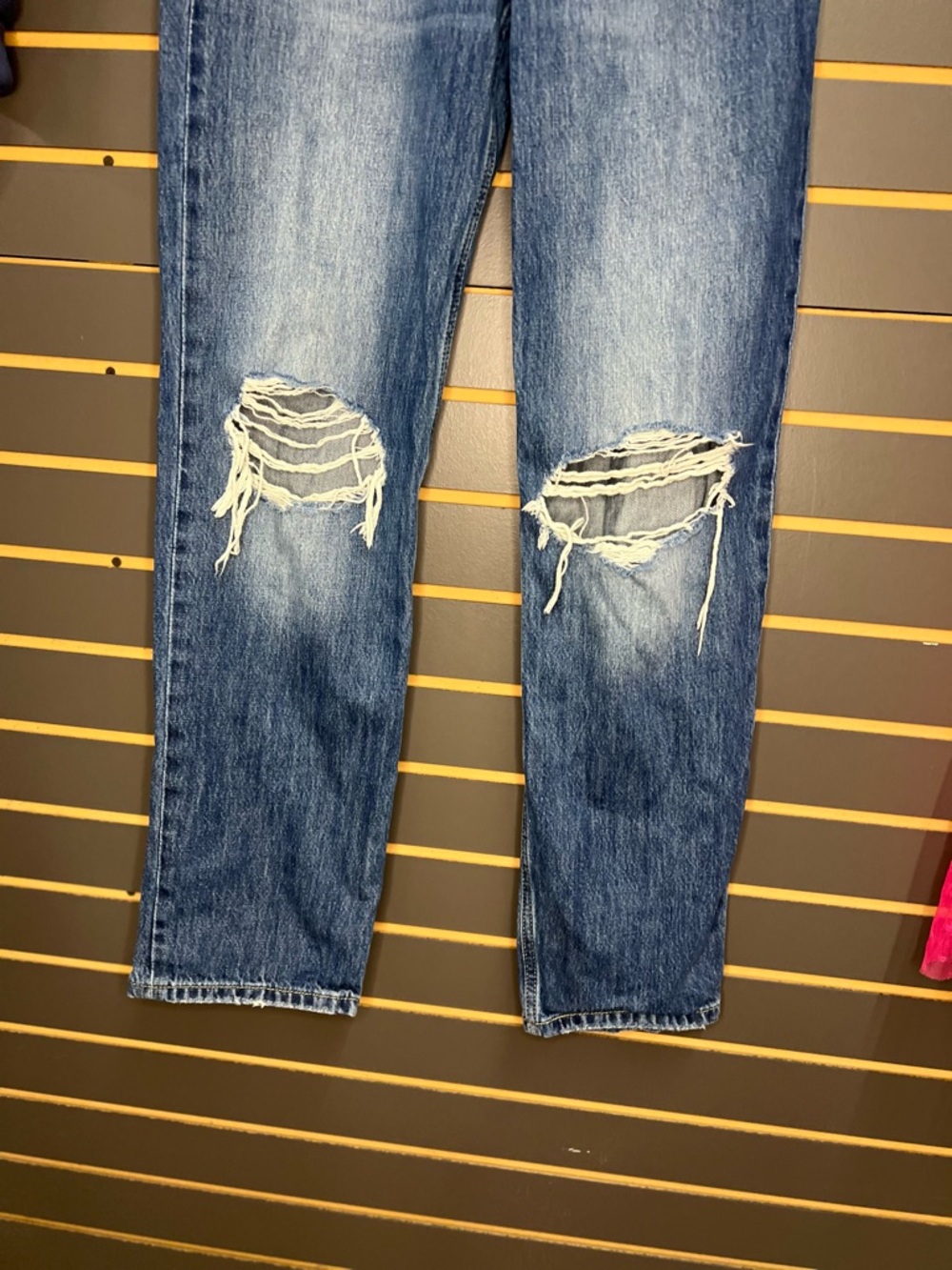 Levi's® Low Pro Mid Rise Destructed Straight Jeans - Picture 4 of 7